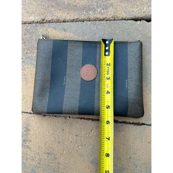 Vintage Fendi Pequin Stripe Zipper Pouch Clutch - Picture 6 of 15